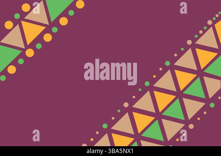 Abstract Seamless Geometric triangle background. Colorful geometrical border of triangles. Triangular vector. Design for fashion, fabric and textiles. Stock Vector