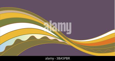 Vibrant, abstract, and colorful background featuring smooth, flowing waves. Modern digital art, web visuals, and futuristic aesthetic 4K wallpaper. Stock Vector