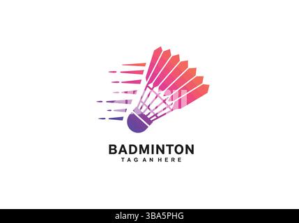 Badminton Shuttlecock Logo – Stylish and Dynamic Branding Stock Vector