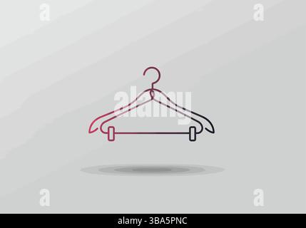 Clothes Hanger Logo – Minimalist Fashion Branding Stock Vector