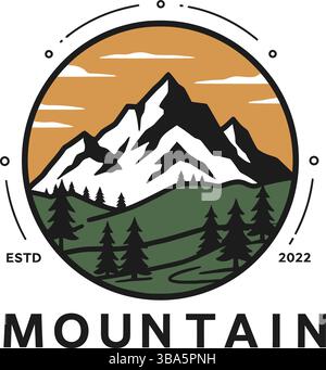 Mountain Adventure Logo – Nature-Inspired Branding Stock Vector