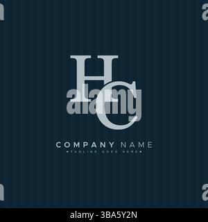 Initial HC Vector Logo - Elegant Monogram Template for letter H and C for your Business Stock Vector
