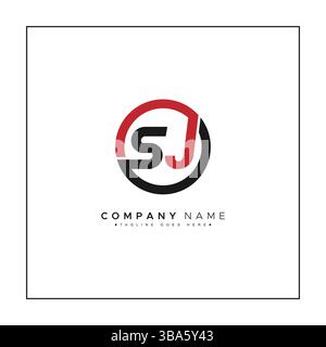 Vector Template for Initial Letter SJ Logo - Elegant Monogram Logo for Alphabet S and J Stock Vector