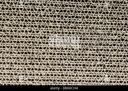 Close up view of corrugated cardboard abstract textured background Stock Photo