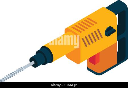 Drill vector electric machine power tool icon Stock Vector