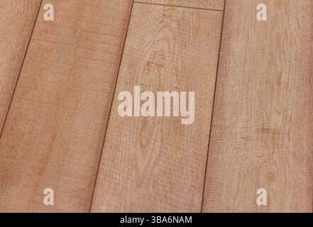 Seamless Oak laminate parquet floor texture background, selective focus ...