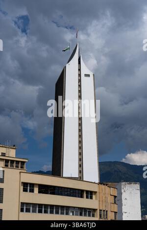 The Coltejer Building, the tallest building in Medellin, Colombia ...