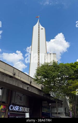 The Coltejer Building, the tallest building in Medellin, Colombia ...