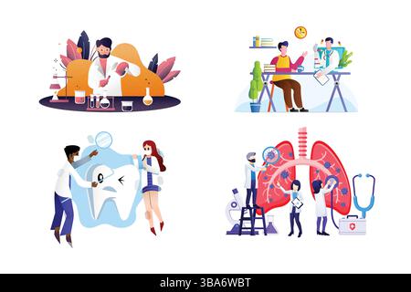Telemedicine and Digital Healthcare Services Concept illustration - online health consultation - healthcare provider illustration - medical Stock Vector