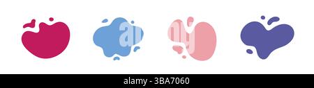 Colorful abstract liquid form design Stock Vector