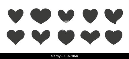 Heart love shape isolated on white background Stock Vector