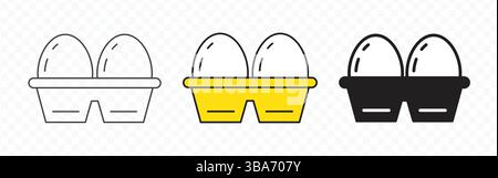 Egg box symbol Stock Vector