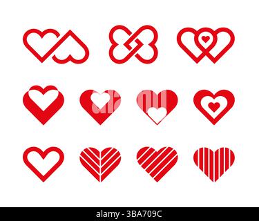 Heart logo collection Stock Vector