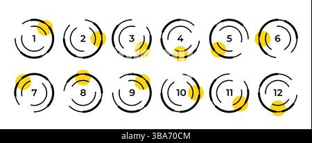 Modern geometric bullet point set Stock Vector