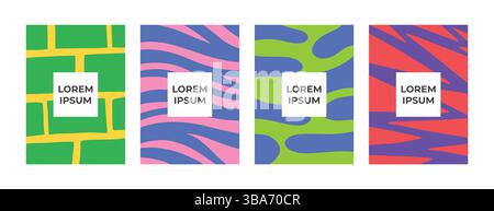 Modern abstract covers set Stock Vector