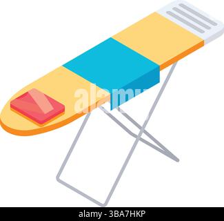 Iron board vector icon isolated on white Stock Vector