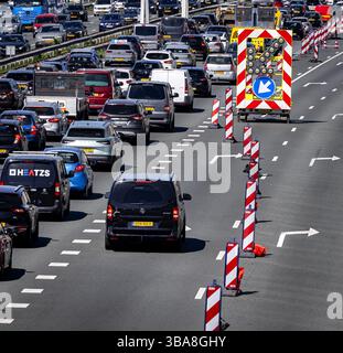 AMSTERDAM Crowds On The A10 At Watergraafsmeer Interchange The Road amsterdam-crowds-on-the-a10-at-watergraafsmeer-interchange-the-road