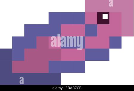 Isolated colored pixelated eel icon Vector illustration Stock Vector