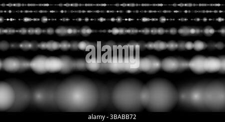 Abstract white bokeh background with glowing particles and glittering sparks. Shiny, festive, and magical, perfect for Christmas or tech-themed designs. Vector illustration. Stock Vector