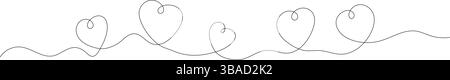 Elegant one-line vector illustration combining a heart and a speech bubble. Perfect for concepts of communication, love messages, chatting, dating Stock Vector