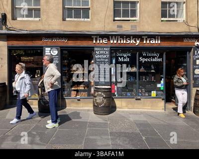 The Whisky Trail, Royal Mile, Edinburgh Scotland Stock Photo
