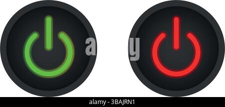 Vector illustration of Power button icon vector Stock Vector