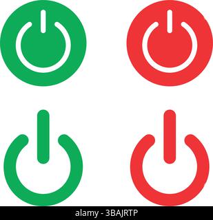 Vector illustration of Power button icon vector Stock Vector