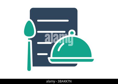 Restaurant icon. solid icon style. icon related to places to eat. catering elements vector illustration Stock Vector