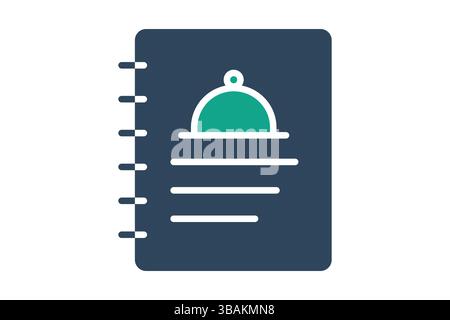 Food menu icon. solid icon style. icon related to food options available. catering elements vector illustration Stock Vector