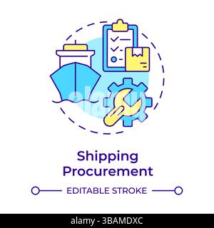 Shipping procurement multi color concept icon Stock Vector