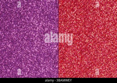 abstract cover design background: close up of violet and red glitter textures Stock Photo
