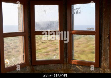 world war 2 coastguard lookout post on the sea cliffs at downpatrick head county mayo republic of ireland Stock Photo