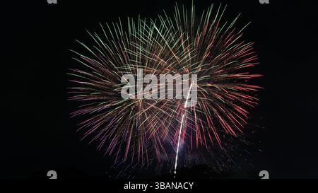 Explosive Beauty: Fireworks Lighting Up the Night Stock Photo