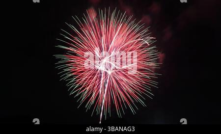 Explosive Beauty: Fireworks Lighting Up the Night Stock Photo