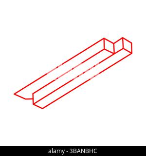 Impossible shapes. Web design element. Optical illusion objects. Line design. Logo. Geometric figures.  Stock Vector