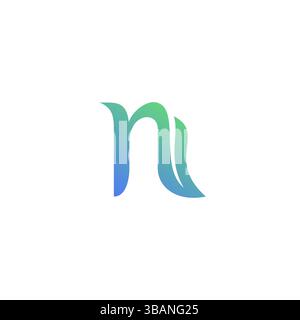Letter N Leaf simple design for nature logo Stock Vector