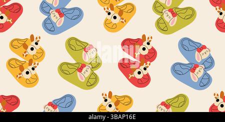 Seamless pattern with summer women's shoes Stock Vector