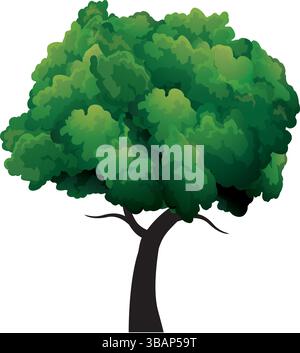 Green vector Tree. Stock Vector
