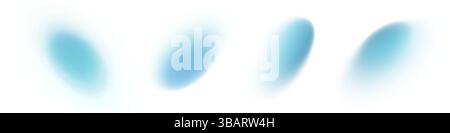 Vibrant blue gradient blend abstract shapes. Fluid watercolor elements and soft 3D textures. Glowing organic waves and iridescent modern aesthetic digital strokes Y2K design. Minimal vibrant pastel. Stock Vector