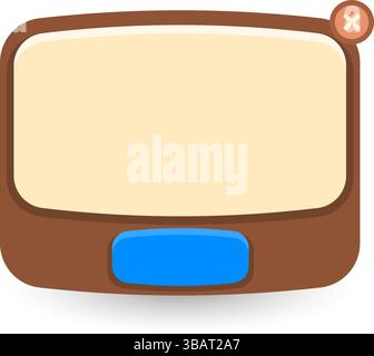 Modern warning pop up message on laptop screen vector illustration ...