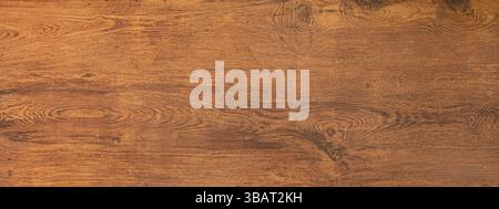 Panoramic view of a light brown wooden surface, highlighting the natural wood grain and texture Stock Photo