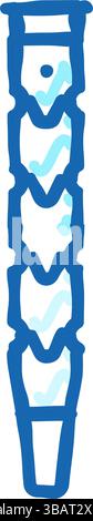 fractionating column chemical glassware lab isometric icon vector ...