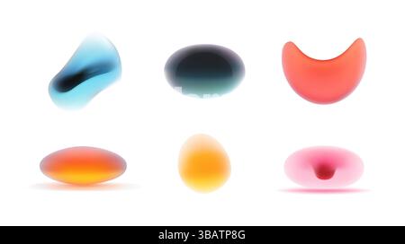 Explore Abstract Colorful Blobs that Enhance Modern Design and Create Unique Aesthetic Experiences Stock Vector