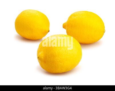 lemon path isolated on white Stock Photo
