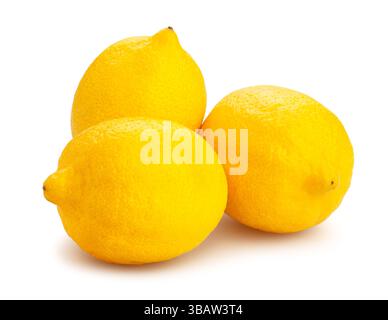 lemon path isolated on white Stock Photo