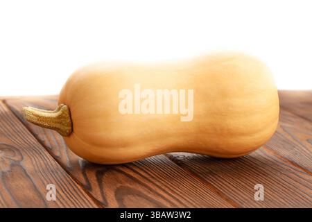 butternut squash on wood background Stock Photo
