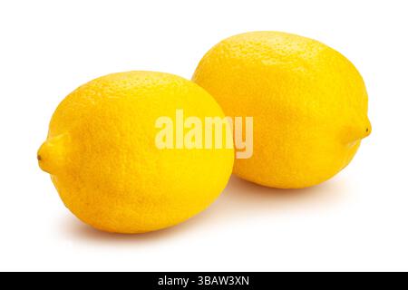 lemon path isolated on white Stock Photo