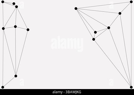 Global network connection background for banner design. Abstract line background with connecting dots and lines. Network Connecting dot polygon Social Stock Vector