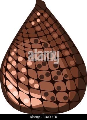 Salak is a snake fruit botanical vector illustration Stock Vector