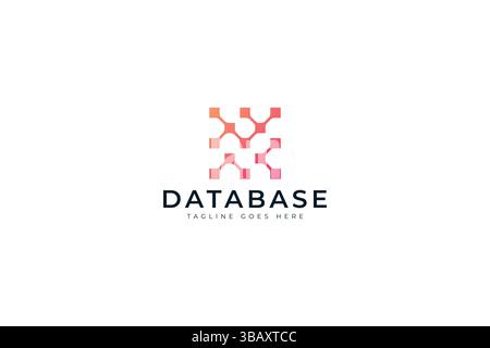 Connected Symbol Electronic Structure and Abstract Network Business Company Logo Stock Vector